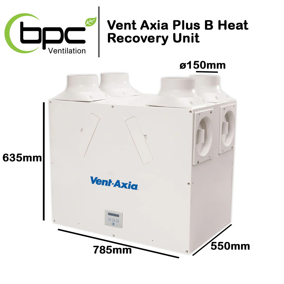 (RH) Right Hand Side Vent Axia Sentinel Kinetic Plus B Heat Recovery Unit - 443028 - Image 2